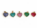 Invisible Set Heart Charm — Ruby and More - 14K Gold