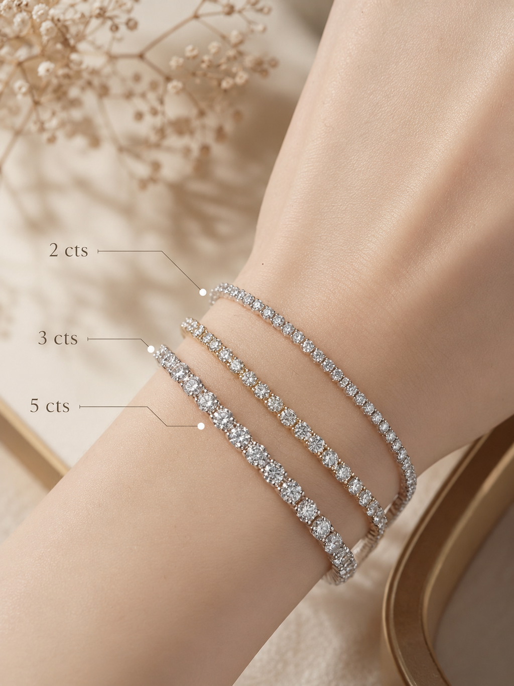 Diamond Tennis Bracelet (2cts-3cts-5cts)