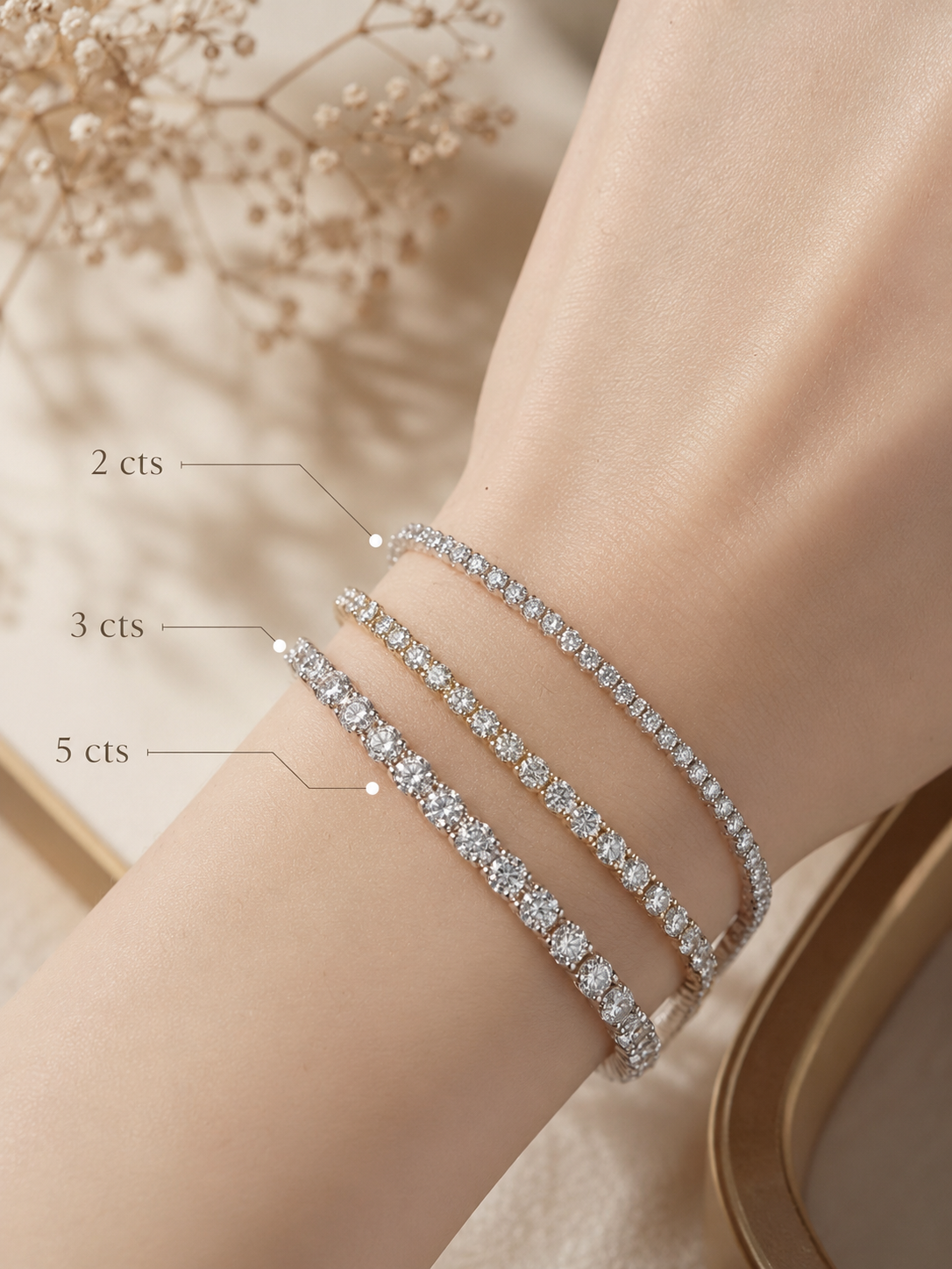 Diamond Tennis Bracelet (2cts-3cts-5cts)