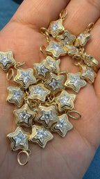 AMZ Star Charm with Moissanite - 14K Gold