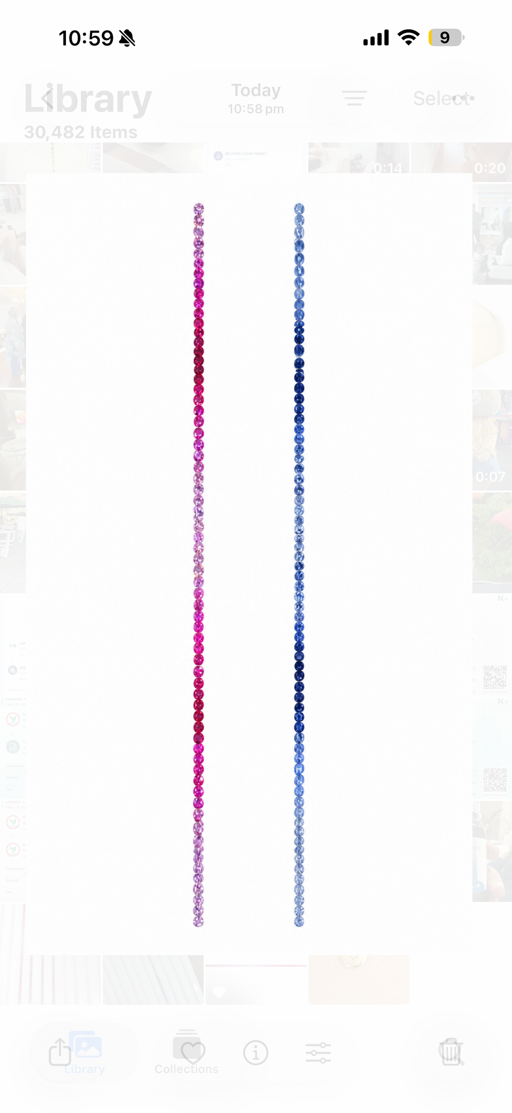 Best Seller! Natural Gradient Sapphires Pink/Blue set in 14k Gold Tennis Bracelet