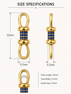 Charm Connector - Gemstone Studded - 14k Gold