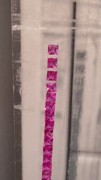 Natural Ruby Pinkish Red - set in 14k gold bracelet