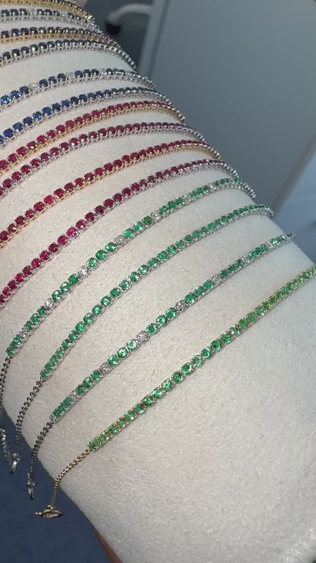 1.5mm Half Dainty Gemstone Bracelets with Extentions
