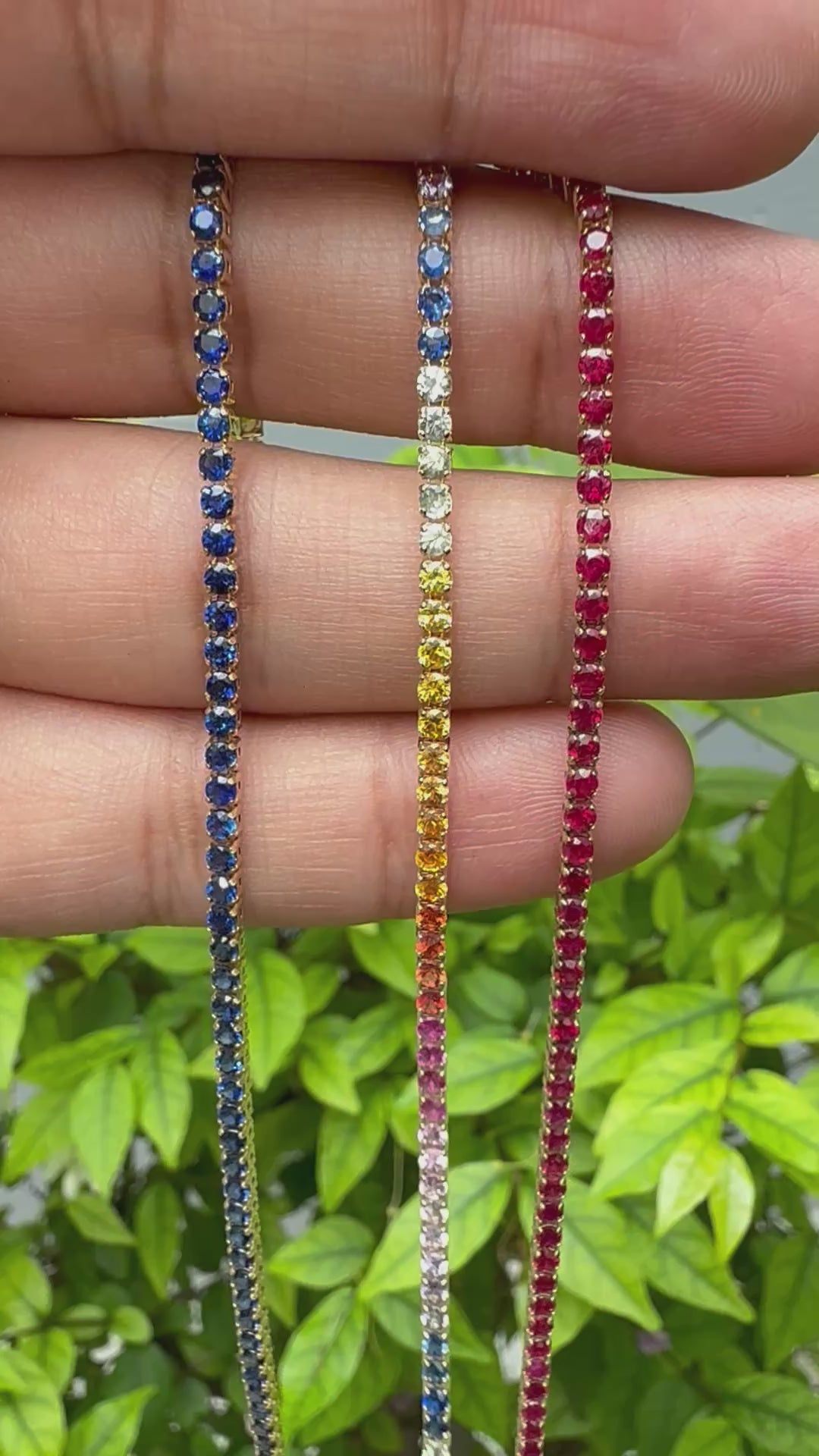 Ruby/Sapphire - set in our signature bracelet!