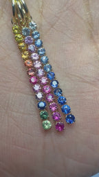 Gemstone Bar Charm 14k gold and gradients