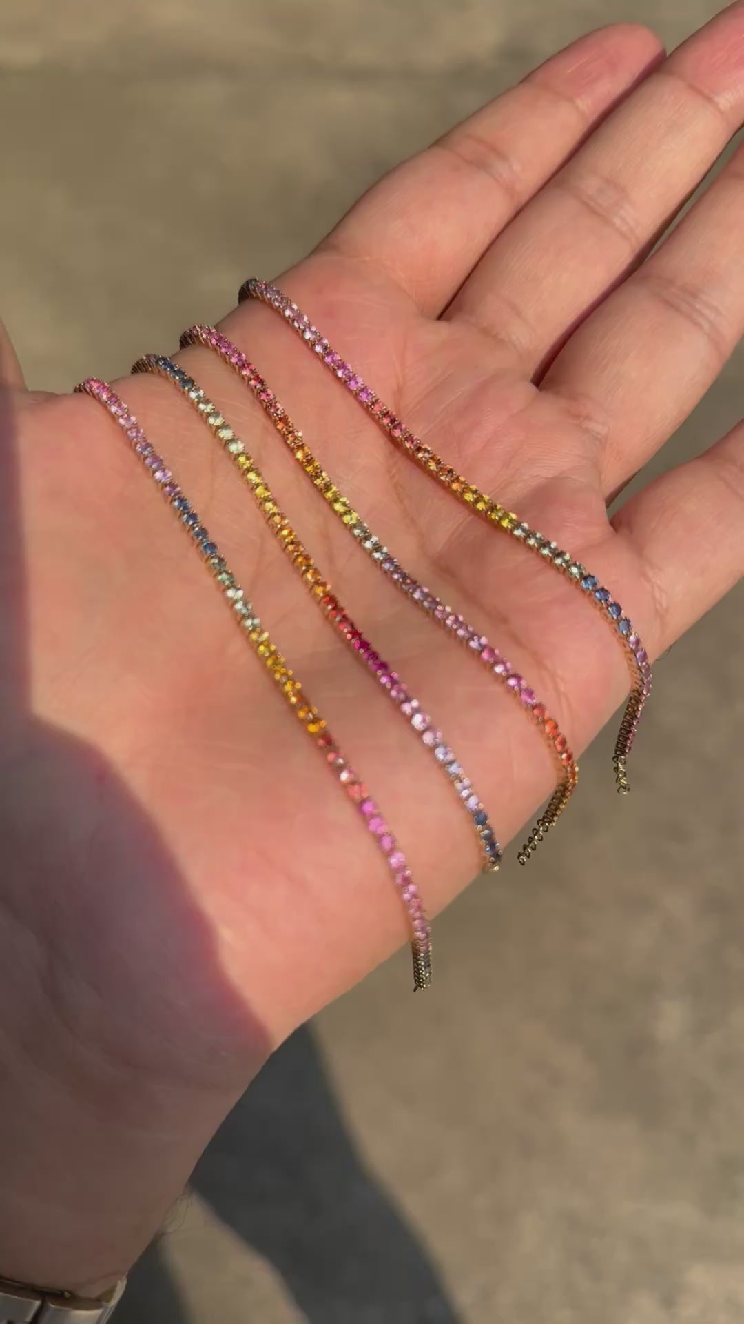 Best Seller! Rainbow Sapphires set in 14k Gold