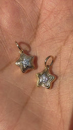 Amz Star Charm! 14k gold and moissanite