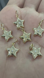 Double Side Star Burst/Plain Charm