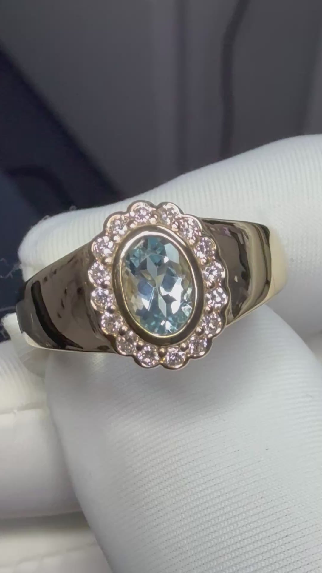 Best Seller! Natural Gemstone 14K Gold Pinky Ring